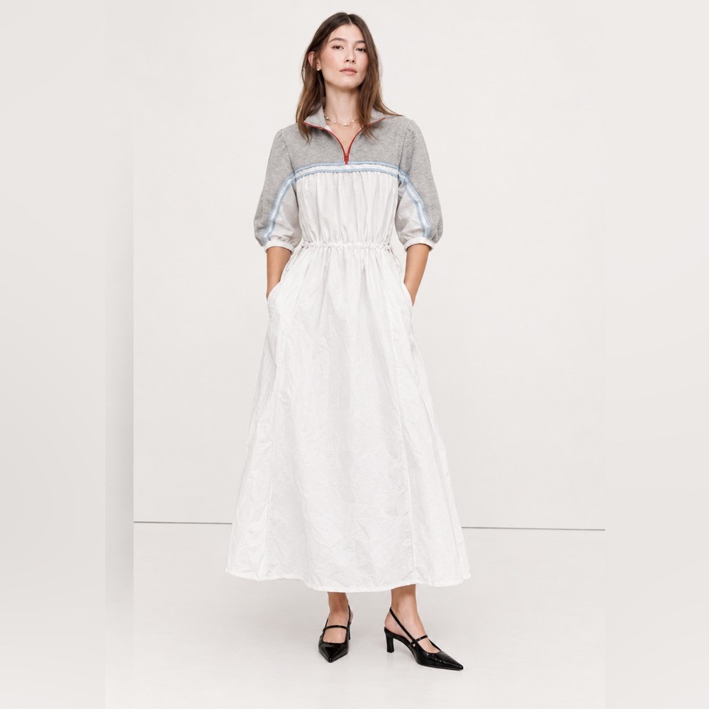 NWT! Anthropologie Daily Practice Amplitude Drawstring Midi Dress - Multiple🚪
